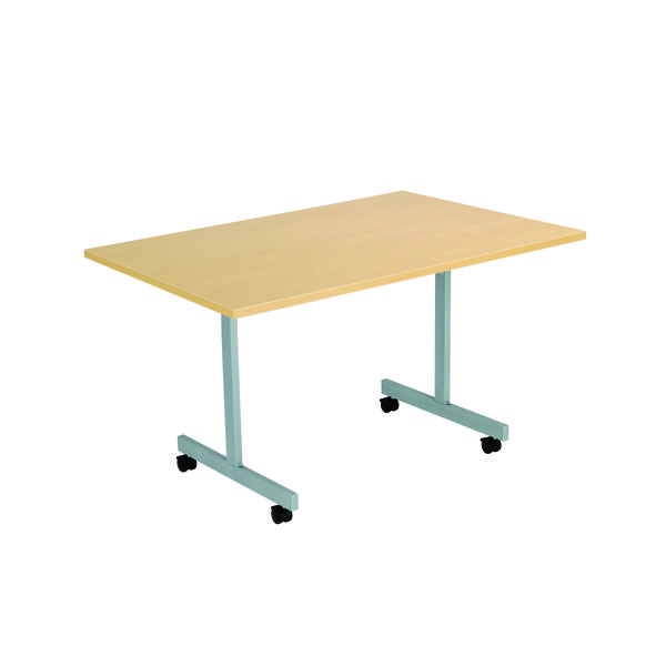 Jemini Rectangular Tilting Table 1200x800x730mm Nova Oak/Silver KF822632
