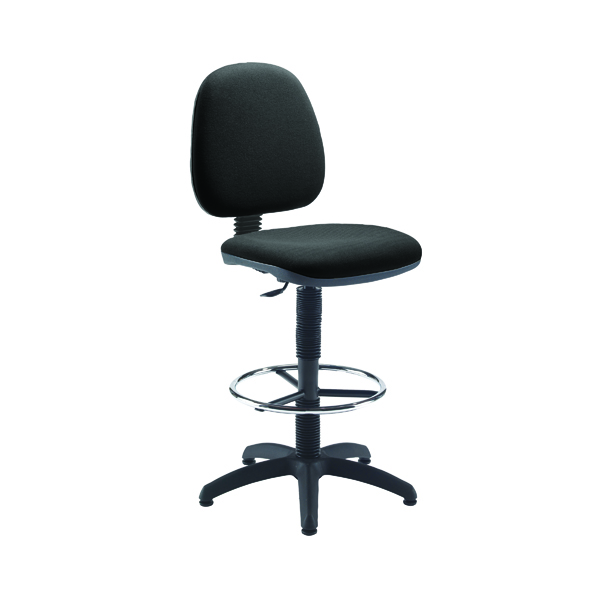 Jemini  Medium Back Draughtsman Chair 600x600x855-985mm Charcoal KF838253