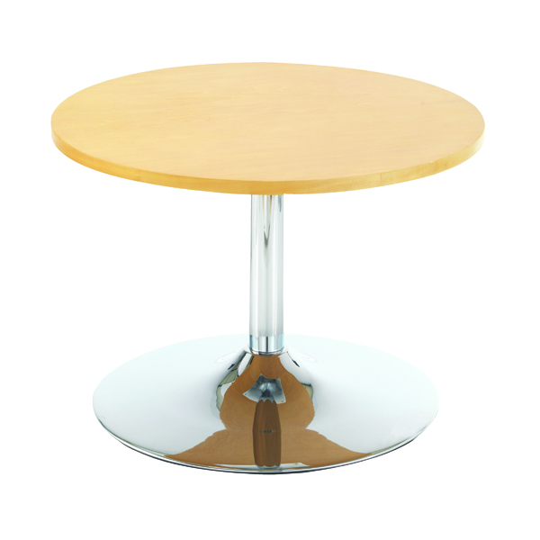 Jemini Bistro Table with Trumpet Base Low600x600x420mm Beech KF838813