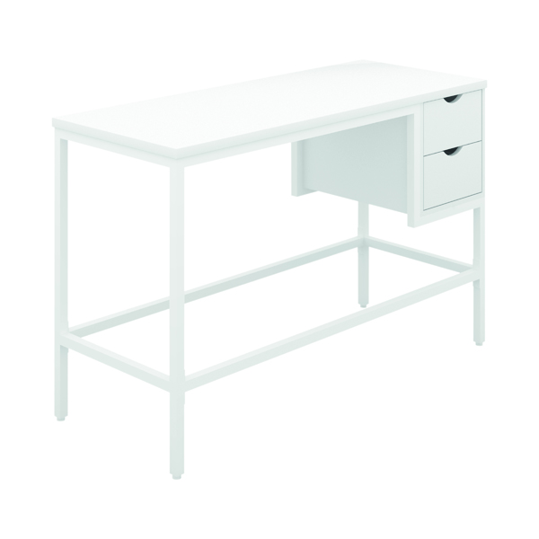Soho Computer Desk with 2 Drawers 1200mm White/White KF90858