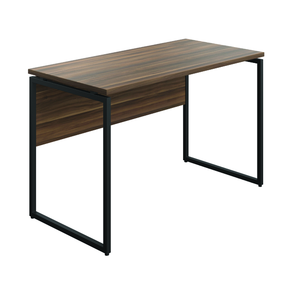 Jemini Soho Square Leg Desk 1200x600x770mm Dark Walnut/Black SD03BKDW