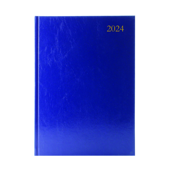 Desk Diary Day Per Page A4 Blue 2024 KFA41BU24