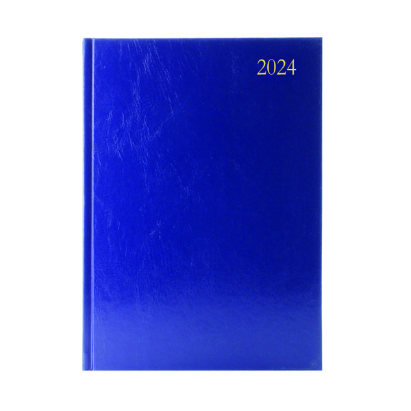 Desk Diary 2 Days Per Page A5 Blue 2024 KFA52BU24