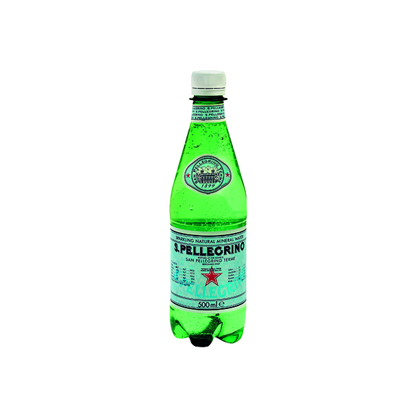 San Pellegrino Sparkling Natural Mineral Water 500ml Bottles (Pack of 12) 00051