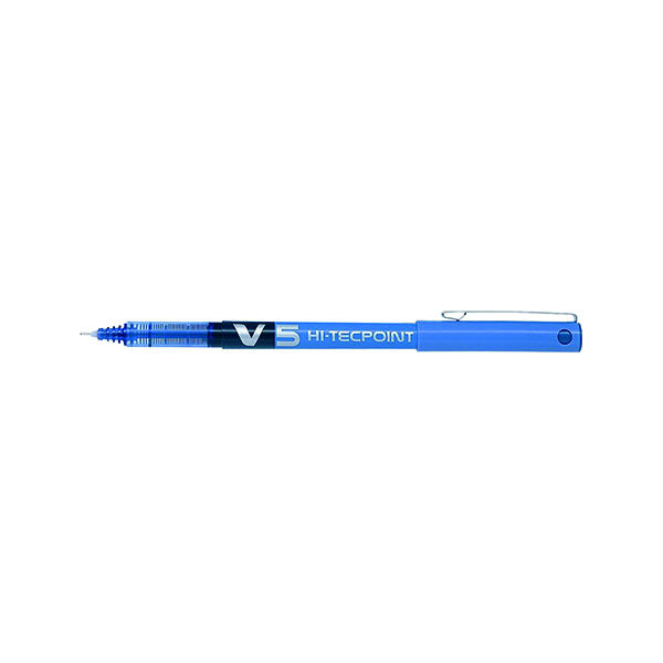 Pilot V5 Hi-Tecpoint Ultra Rollerball Pen Fine Blue (Pack of 20) 3131910516514