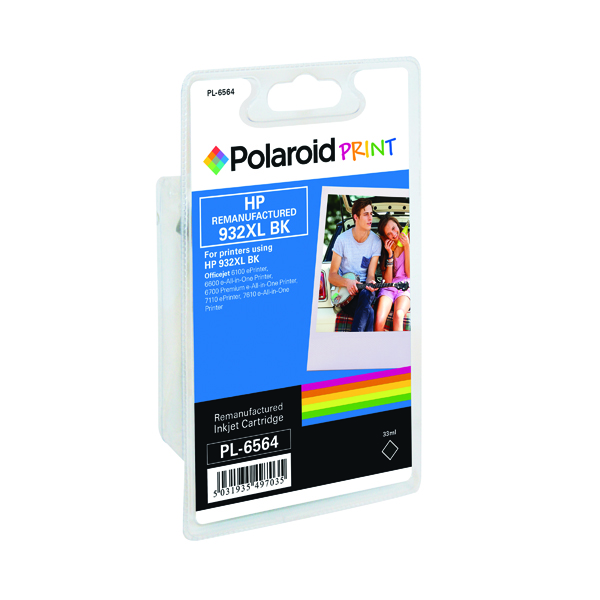 Polaroid HP 932XL Remanufactured Inkjet Cartridge Black CN053AE-COMP PL