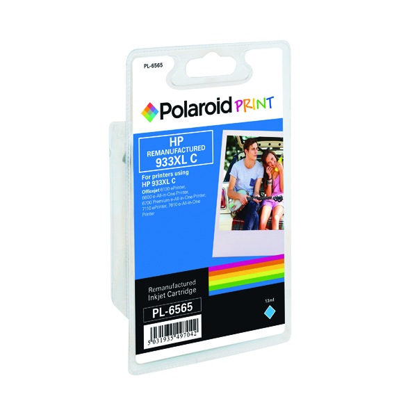 Polaroid HP 933XL Remanufactured Inkjet Cartridge Cyan CN054AE-COMP PL