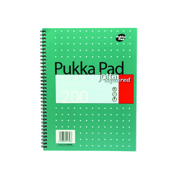 Pukka Pad Square Wirebound Metallic Jotta Notepad 200 Pages A4 (Pack of 3) JM018SQ