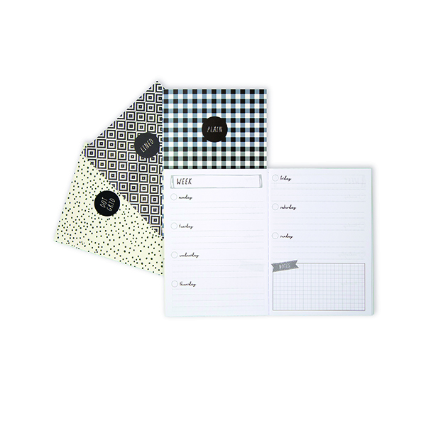 Pukka Pads Carpe Diem Notebook Monochrome A6 (Pack of 4) 9366-CD
