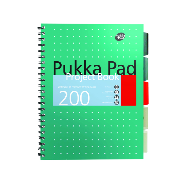 Pukka Pad Metallic Cover Wirebound Project Book B5 (3 Pack) 8518-MET
