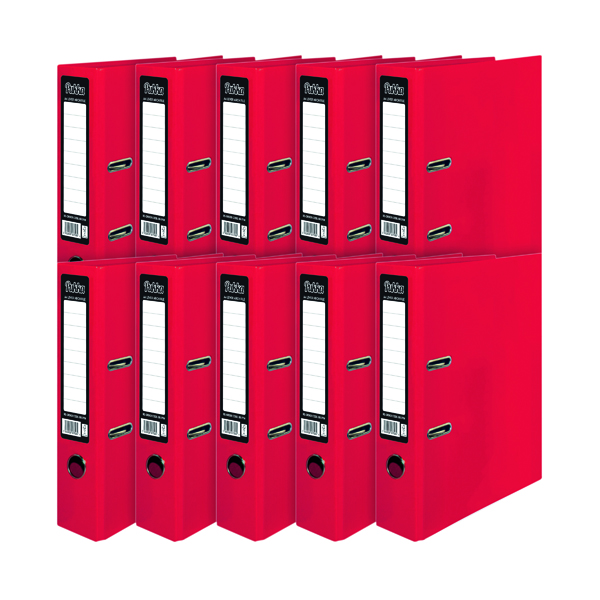 Pukka Brights Lever Arch File A4 Red (10 Pack) BR-7758