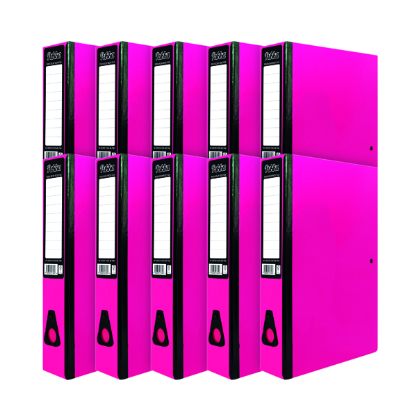 Pukka Brights Box File Foolscap Pink (10 Pack) BR-7780