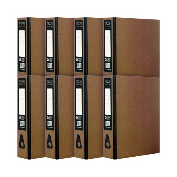Pukka Recycled Box File Foolscap Kraft (Pack of 8) RF-9487