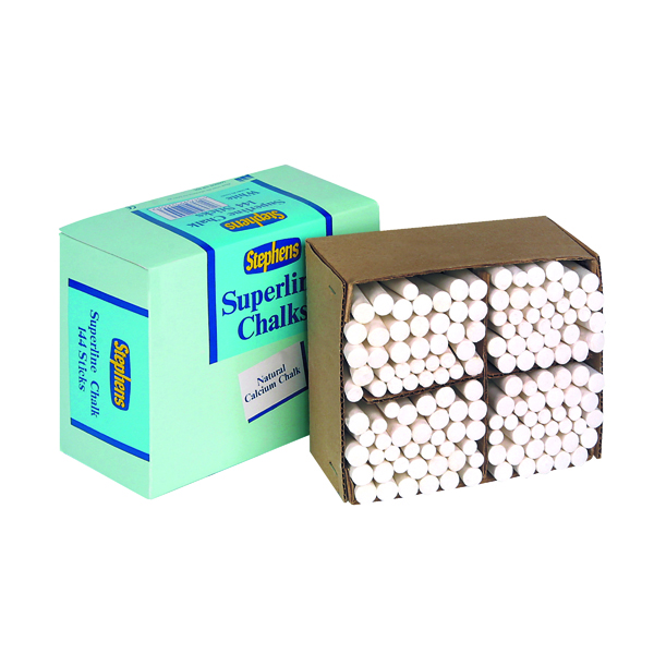 Stephens Tapered Chalk Stick White (144 Pack) RS522553