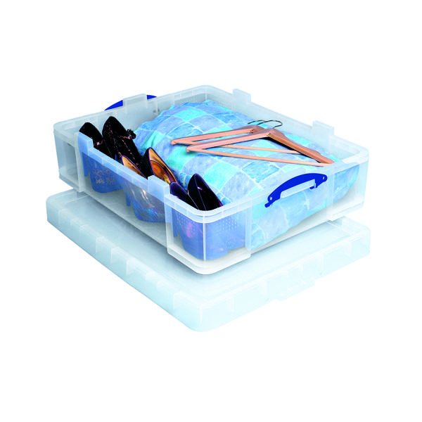 Really Useful (70L) Stackable Plastic Storage Box with Lid Robert Hall