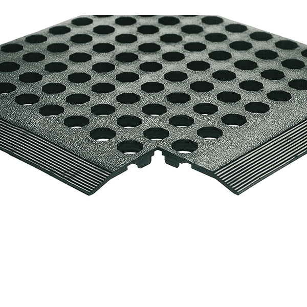 Black Rubber Worksafe Mat (900 x 1500mm, 16mm Thickness) 312475