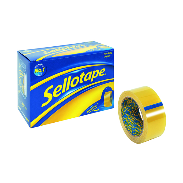 Sellotape Original Golden Tape 48mmx66m (6 Pack) 1443304