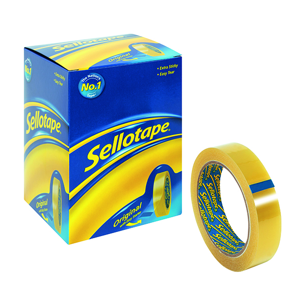 Sellotape Original Golden Tape 24mm x 50m (6 Pack) 1443266