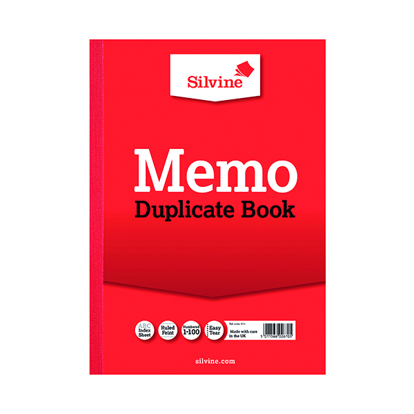 Silvine Duplicate Memo Book A4 (6 Pack) 614-T