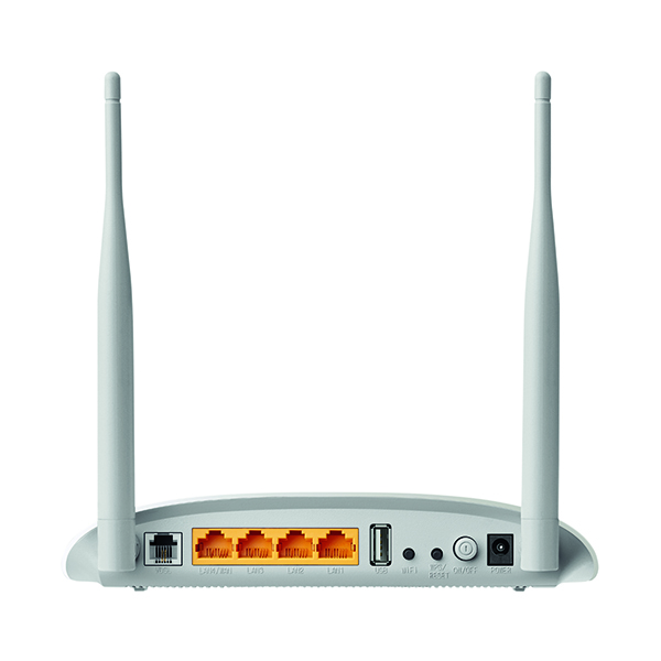TP-Link 300Mbps Wireless N USB VDSL/ADSL Modem Router White TD-W9970