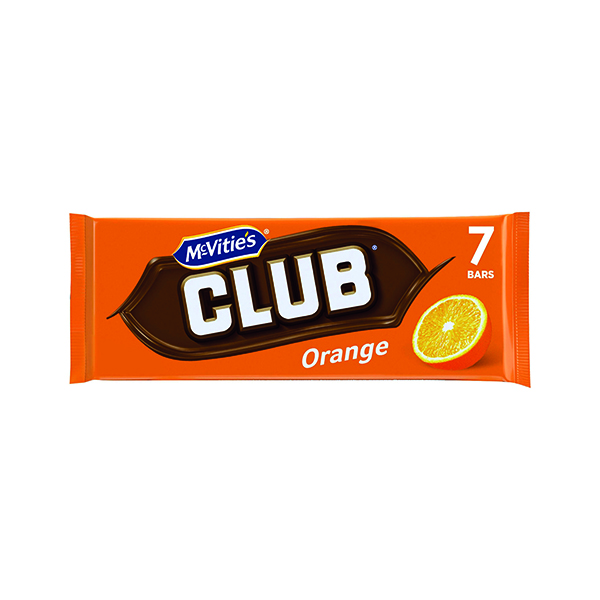 McVities Club Orange Biscuit Bars (Pack of 7) 37434