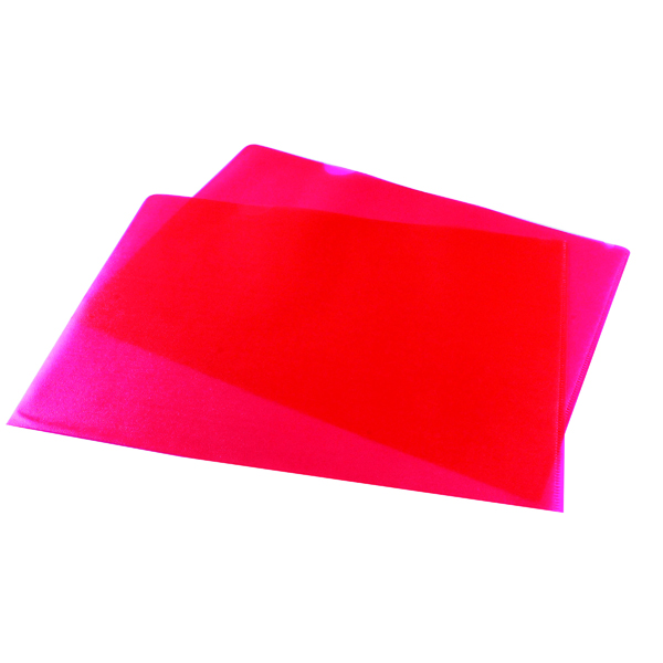 Red Cut Flush Folders (Pack of 100) WX01485