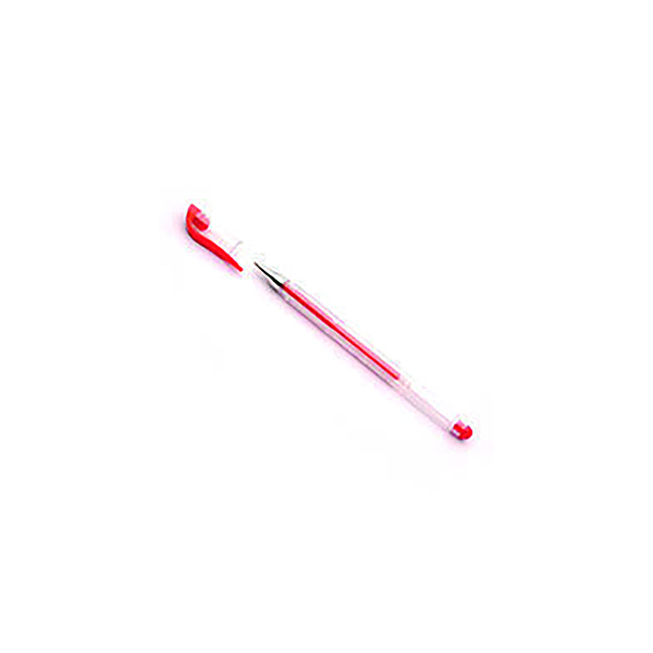 Red Gel Pens Transparent Barrel Medium Tip (Pack of 10) WX21718